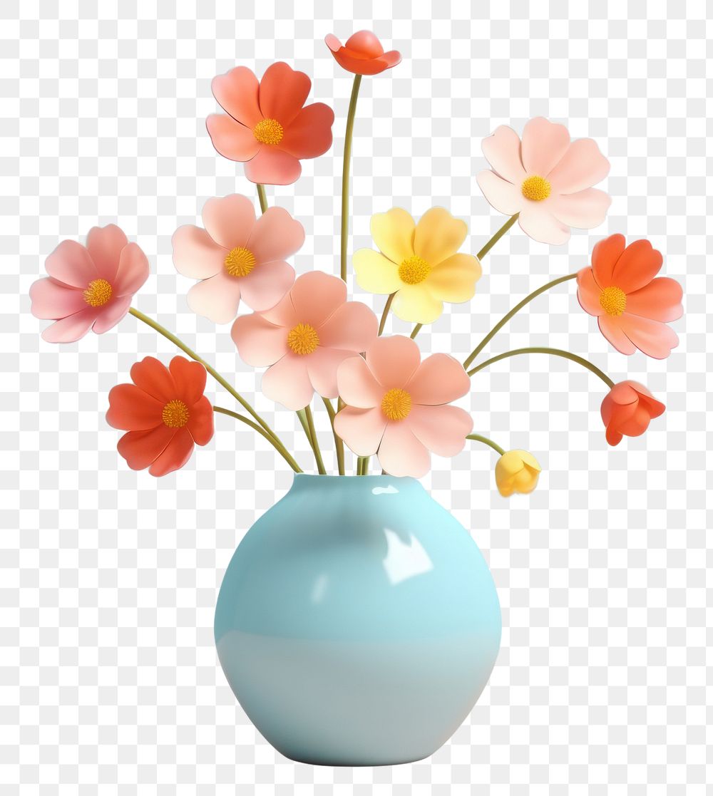 PNG Spring flowers vase plant petal. 