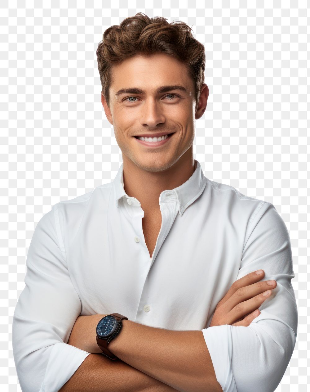 PNG Young handsome caucasian man smile portrait looking.