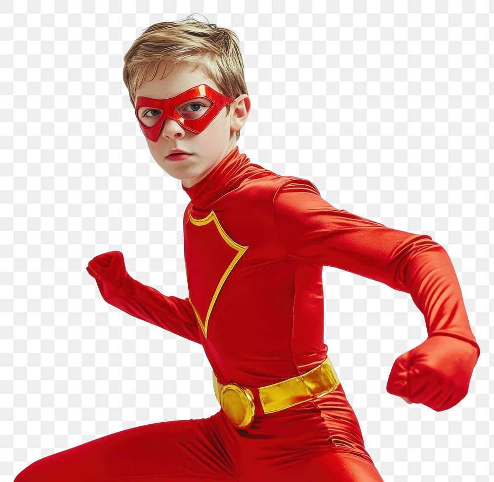 PNG Child superhero costume pose