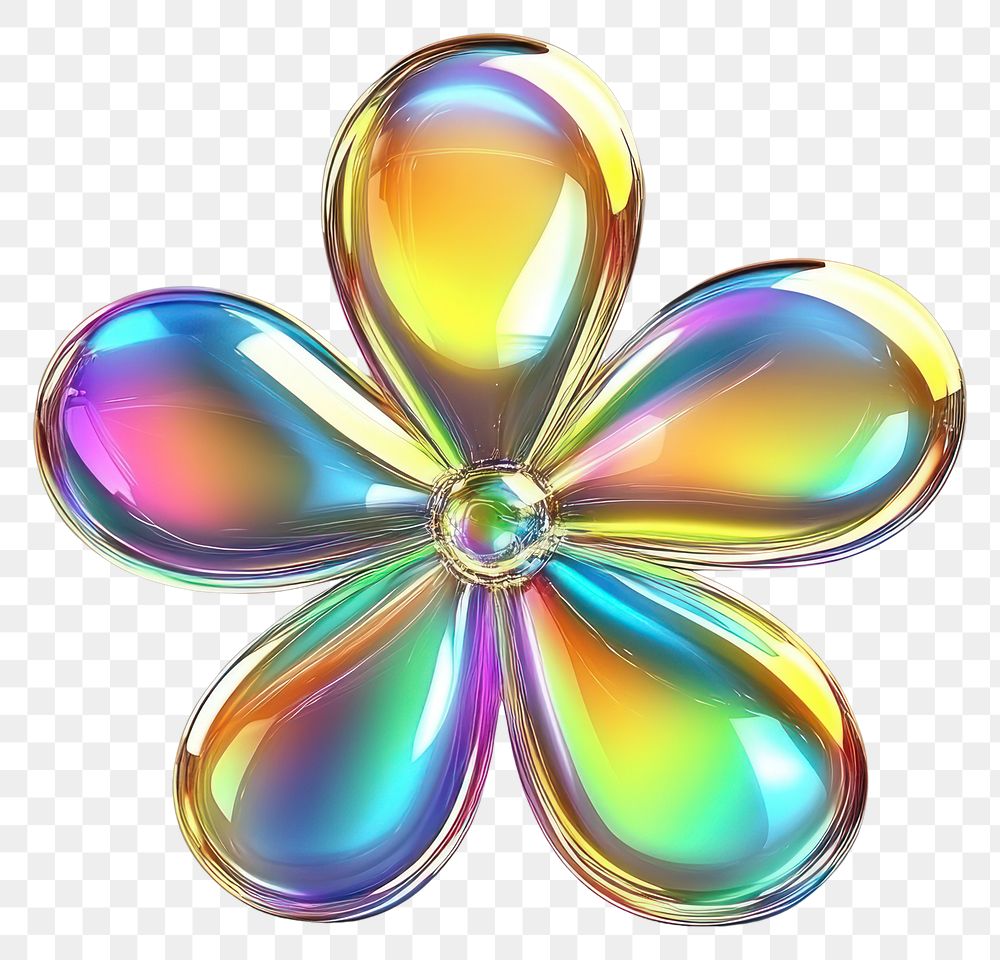 PNG A glass flower sign rainbow illustration accessories.