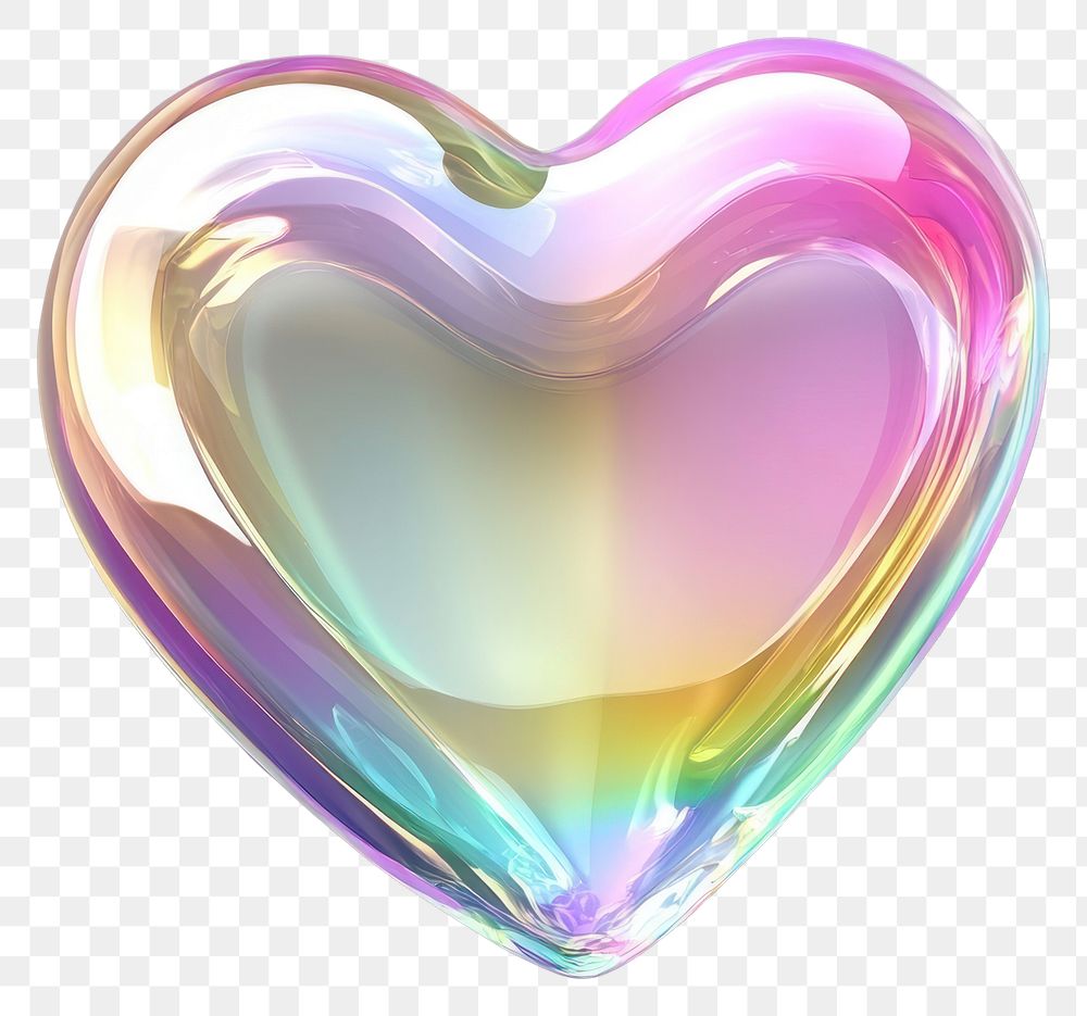 PNG A glass heart sign rainbow colors rainbow colors.