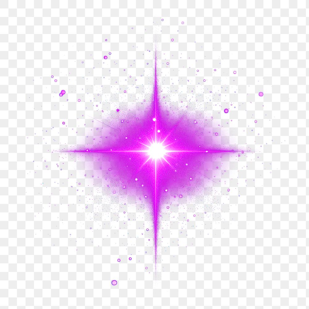 PNG A purple glowing light effect illustration flare space.