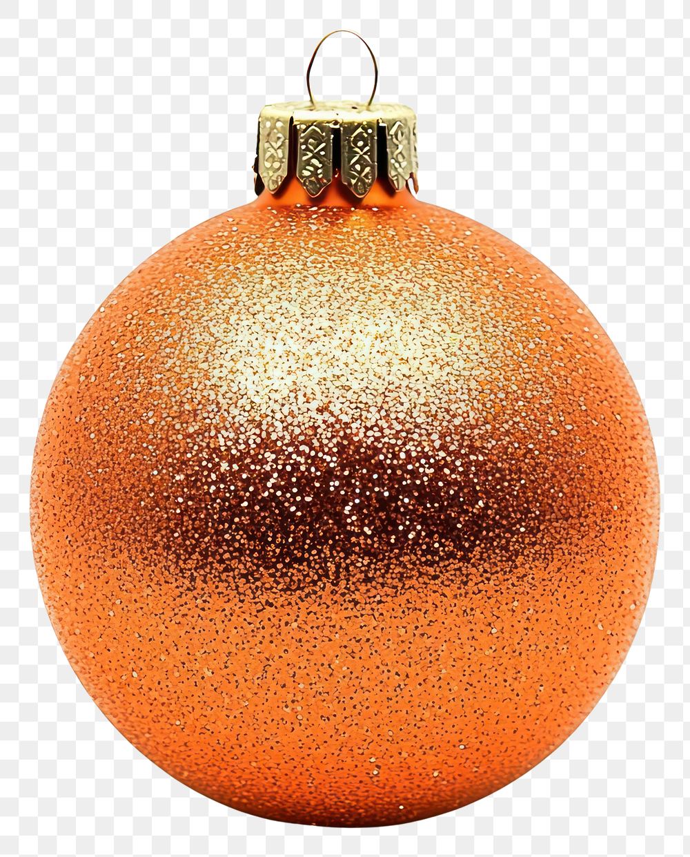 PNG Light Orange glitter ornament christmas orange accessories.