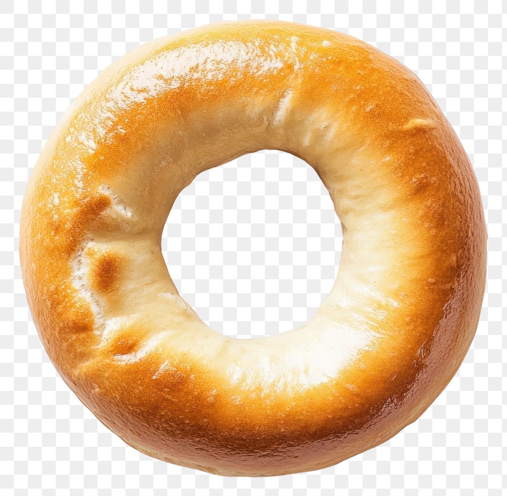 PNG Plain bagel bread round plain.