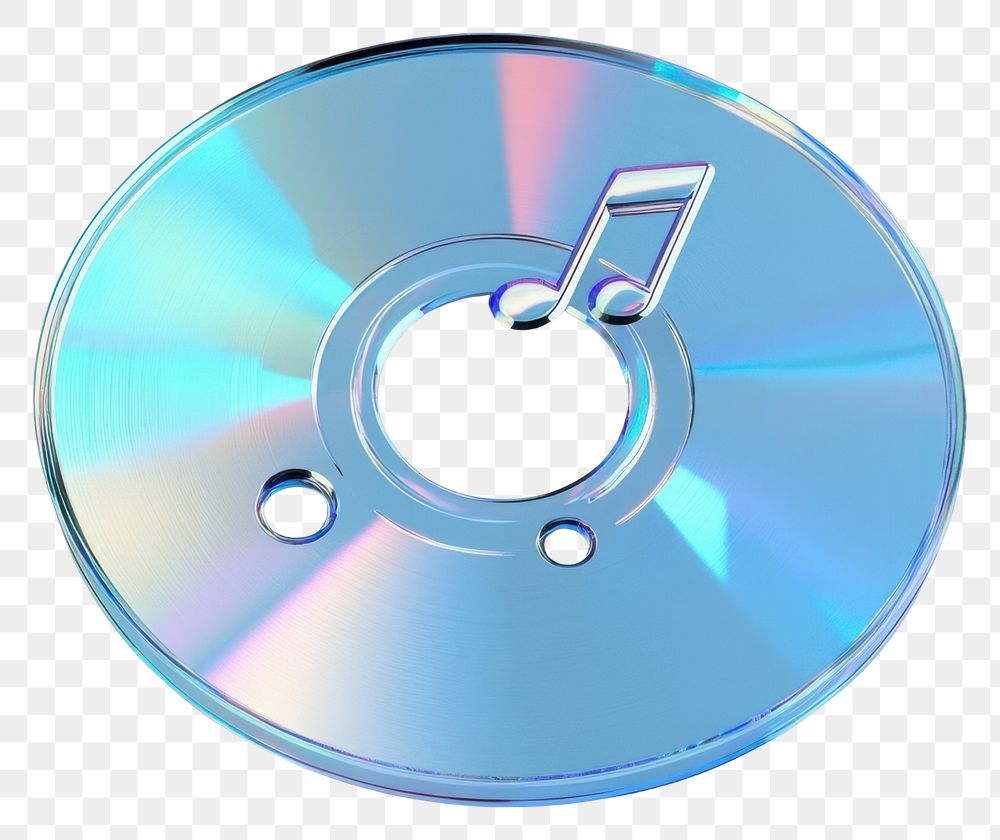 PNG CD with musical note digital reflective recording.