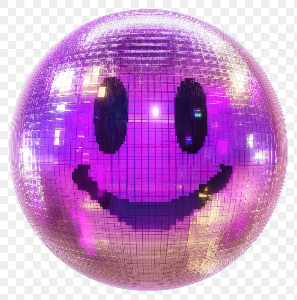 PNG A smiley face purple decoration reflective.