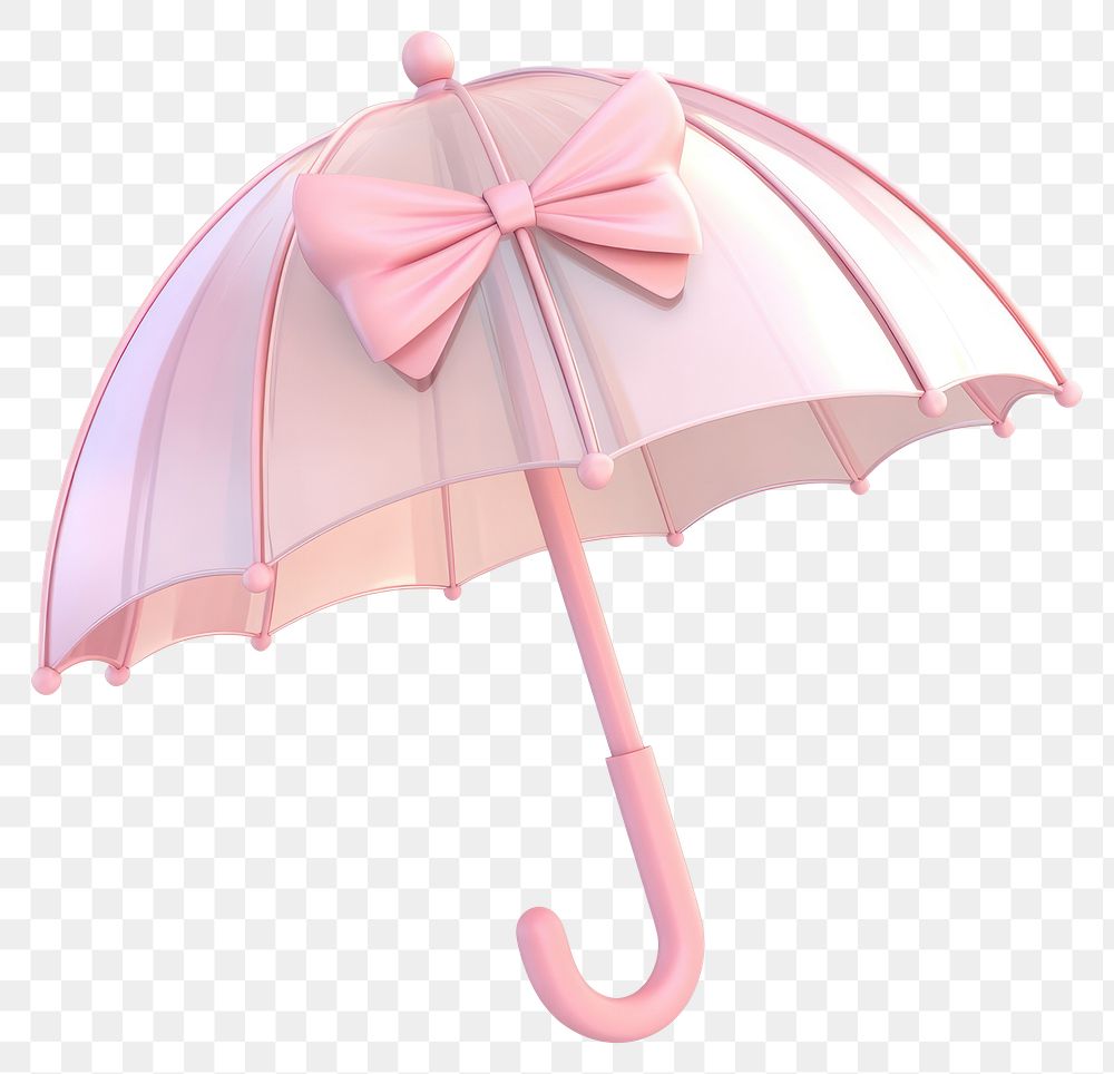 PNG 3d coquette umbrella pink cute bow.