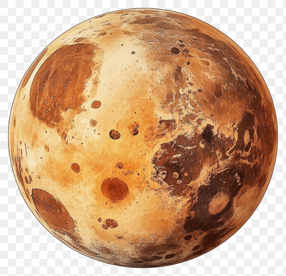 PNG Mars planet astronomy space illustration.