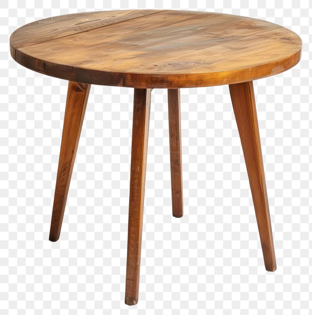 PNG Round wooden table furniture interior natural.