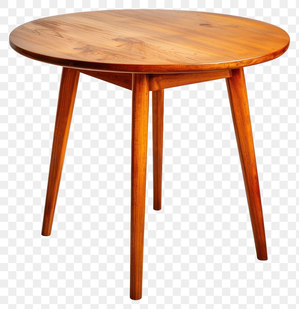 PNG Round wooden table furniture style interior.