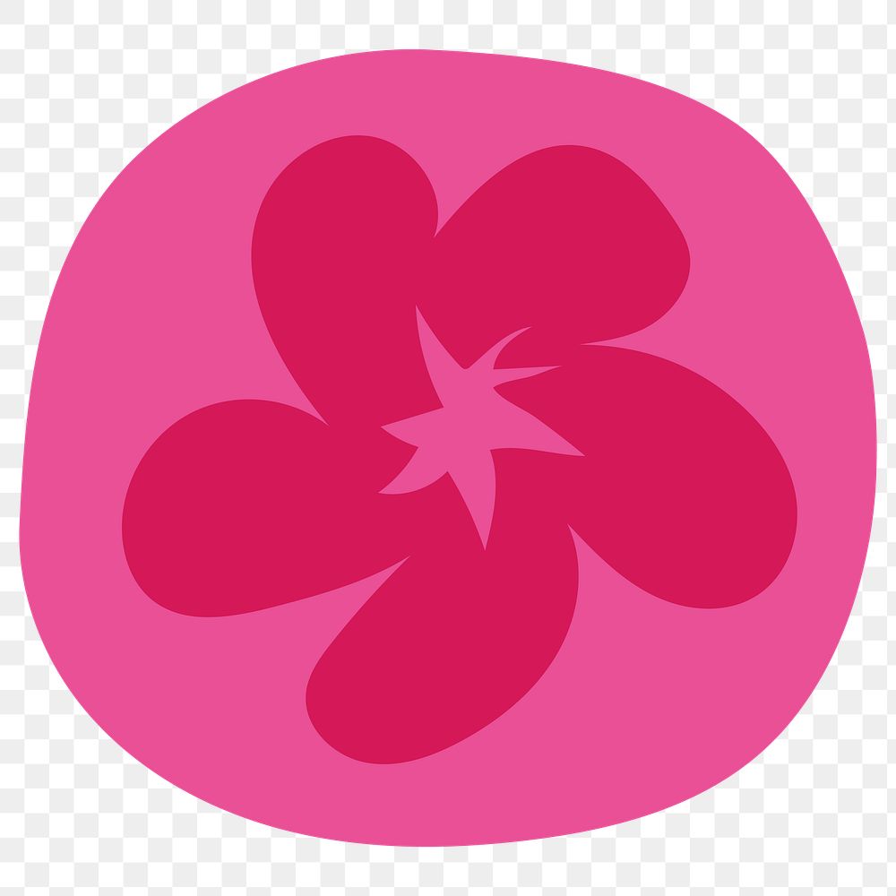 PNG abstract pink flower, transparent background