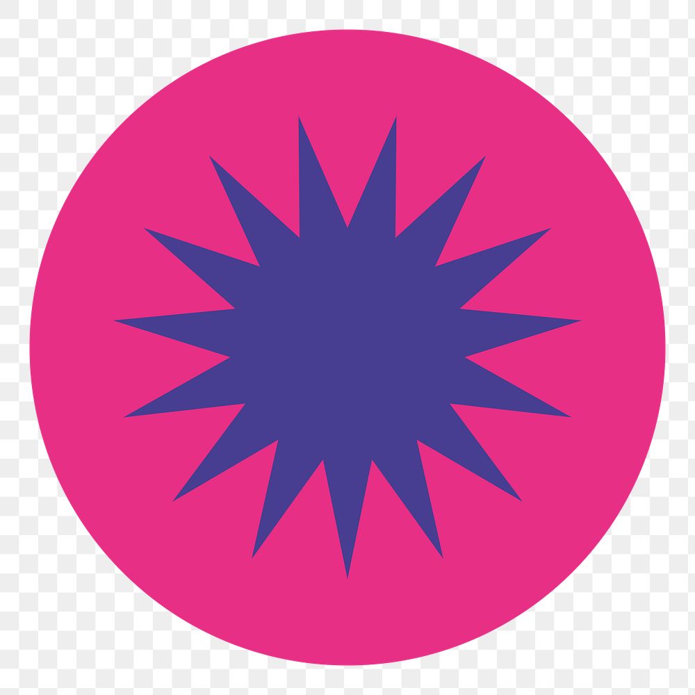 PNG Psychedelic illusion star eye element, transparent background