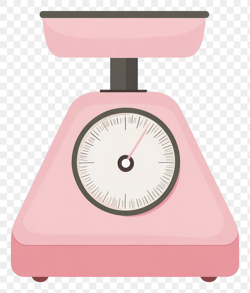 PNG Kitchen scale illustration pink weighing.