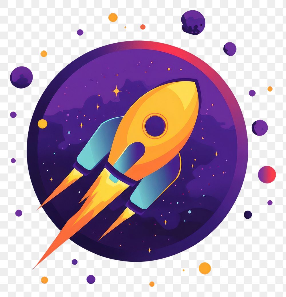 PNG Vector icon space rocket illustration background graphics.