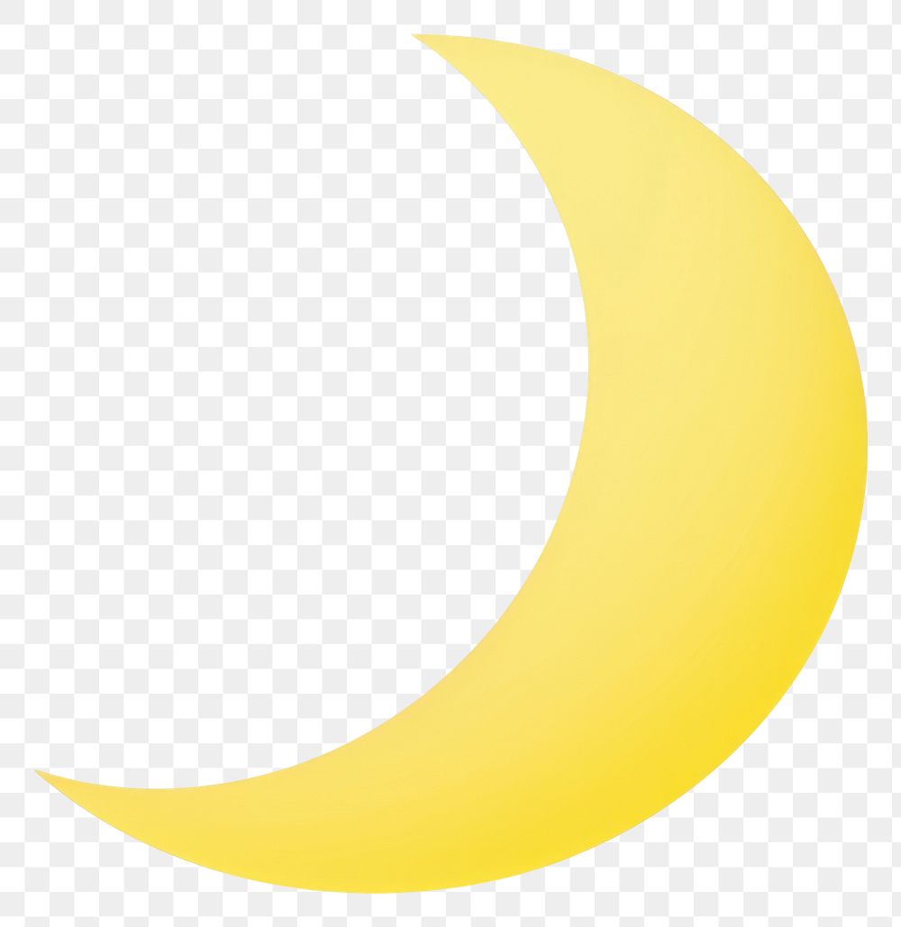 PNG Crescent moon illustration yellow night.