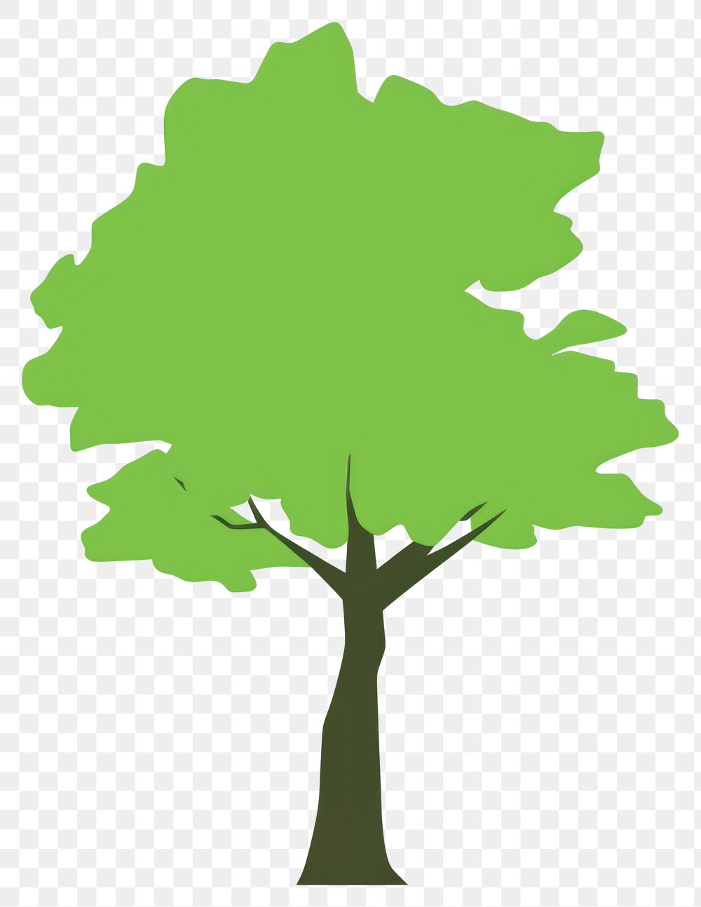 PNG Green tree illustration simple minimalistic.