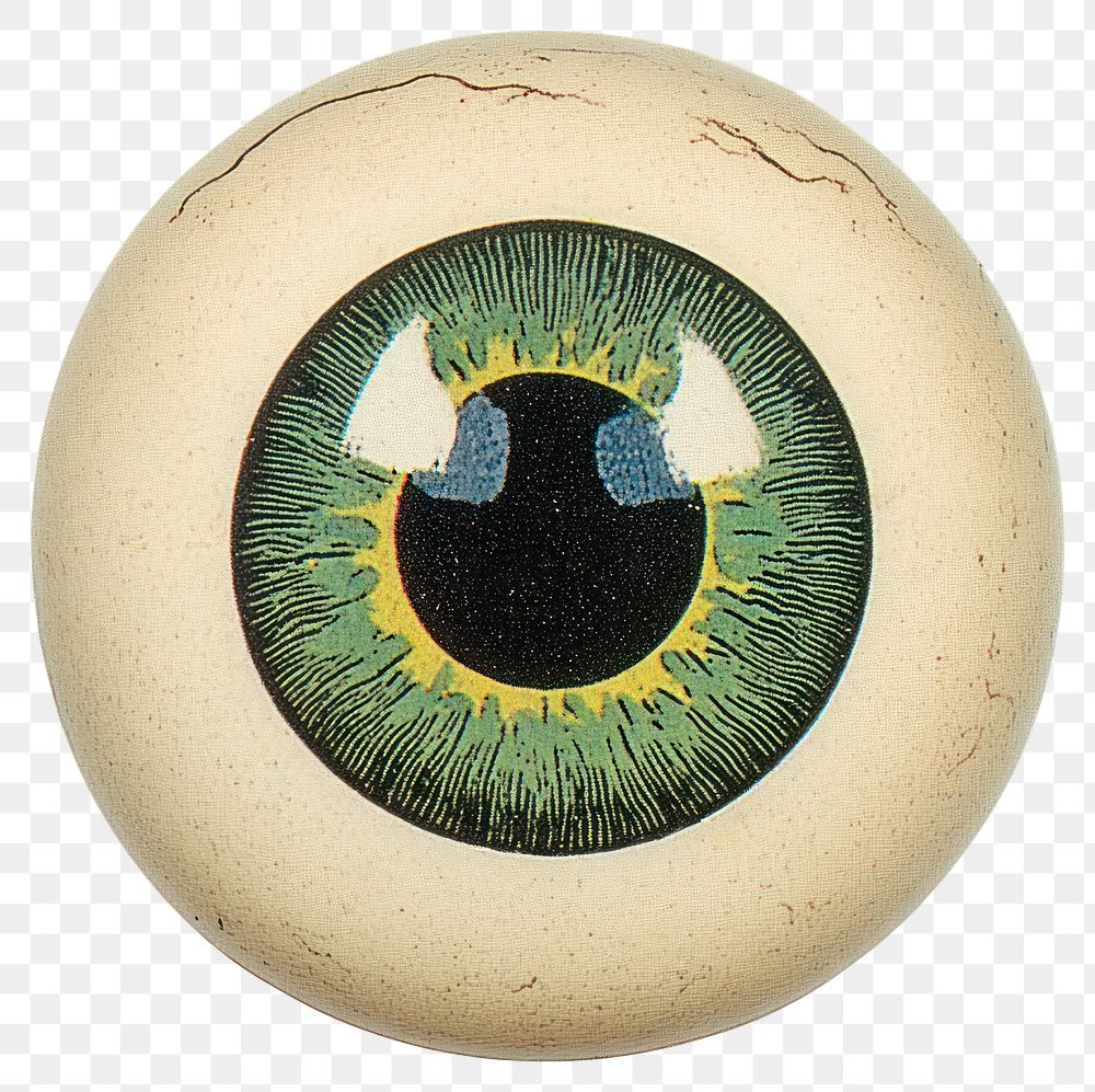 PNG Eyeball vintage retro illustration.