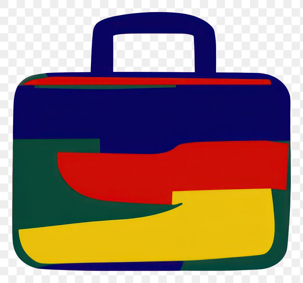 PNG Icon of briefcase suitcase contemporary illustration.