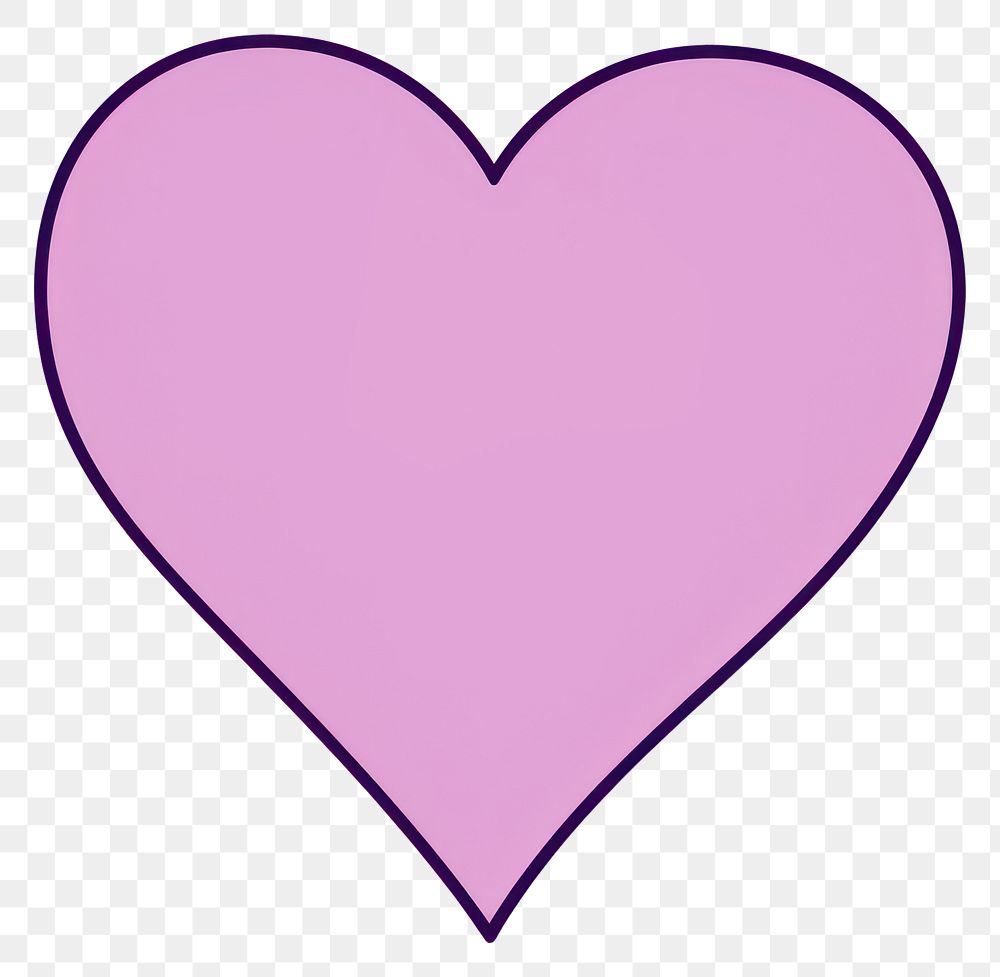 PNG Purple heart icon simple valentine romantic.