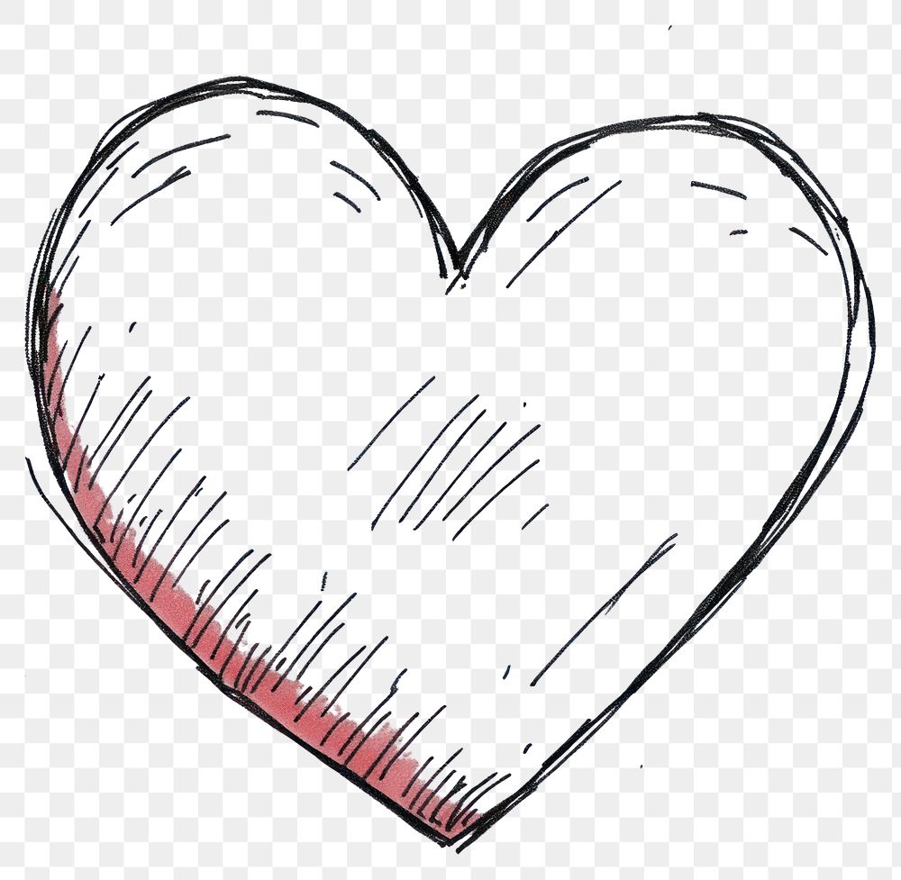 PNG Vector of heart drawing sketch simple.