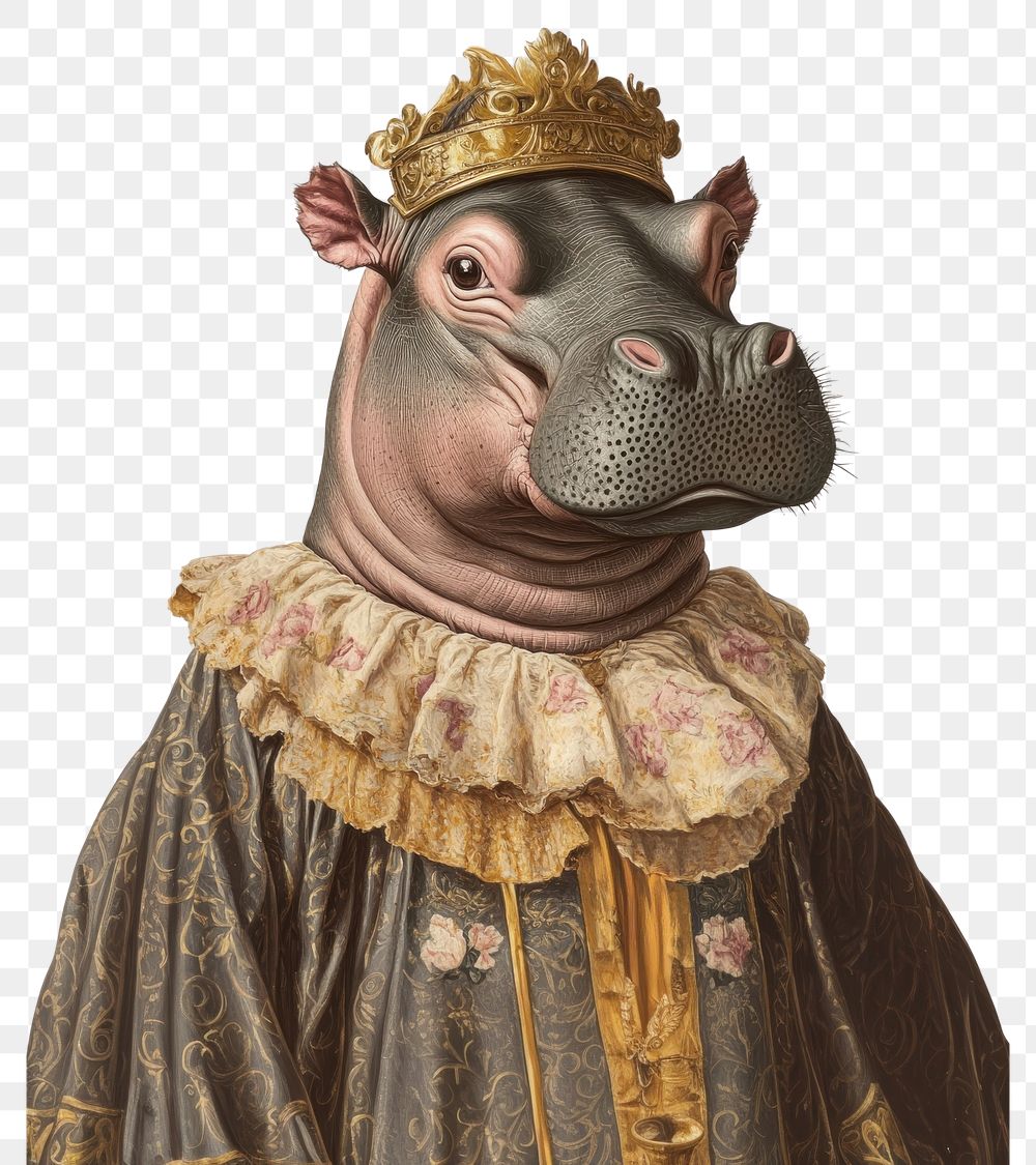 PNG A Baby Hippopotamus wearing with Greek warrior costume animal hippo portrait.