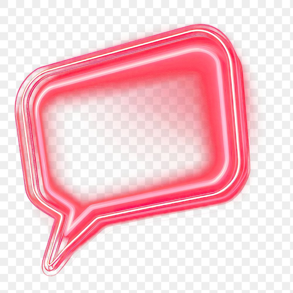 PNG Red neon speech bubble background light dark.