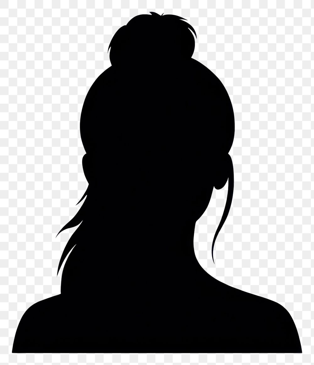 PNG Silhouettes woman avatar profiles illustration portrait black.