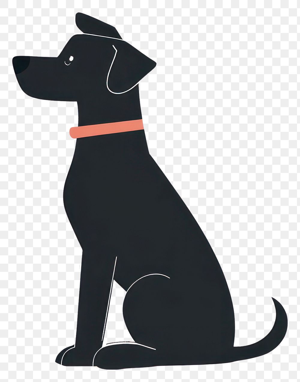 PNG Dog illustration minimalist simple.