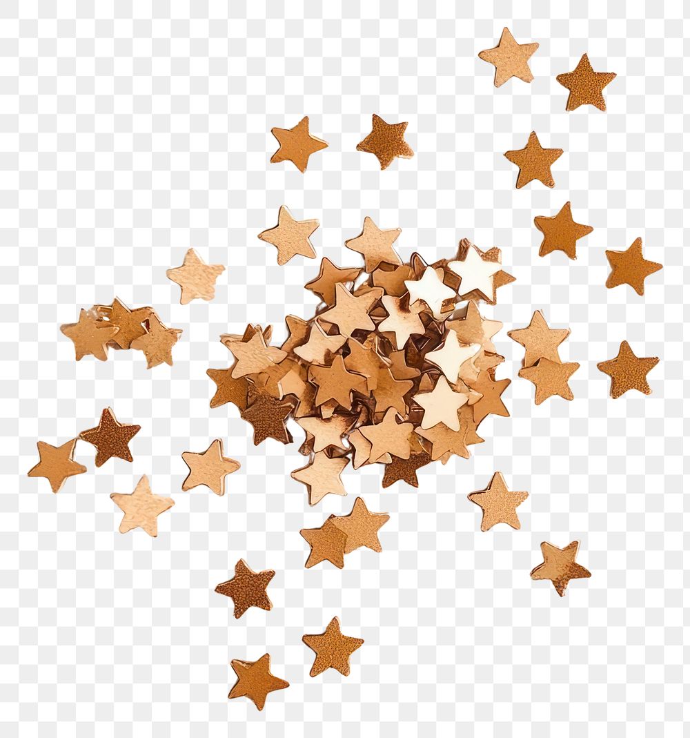 PNG Gold foil star confetti small stars accessories.