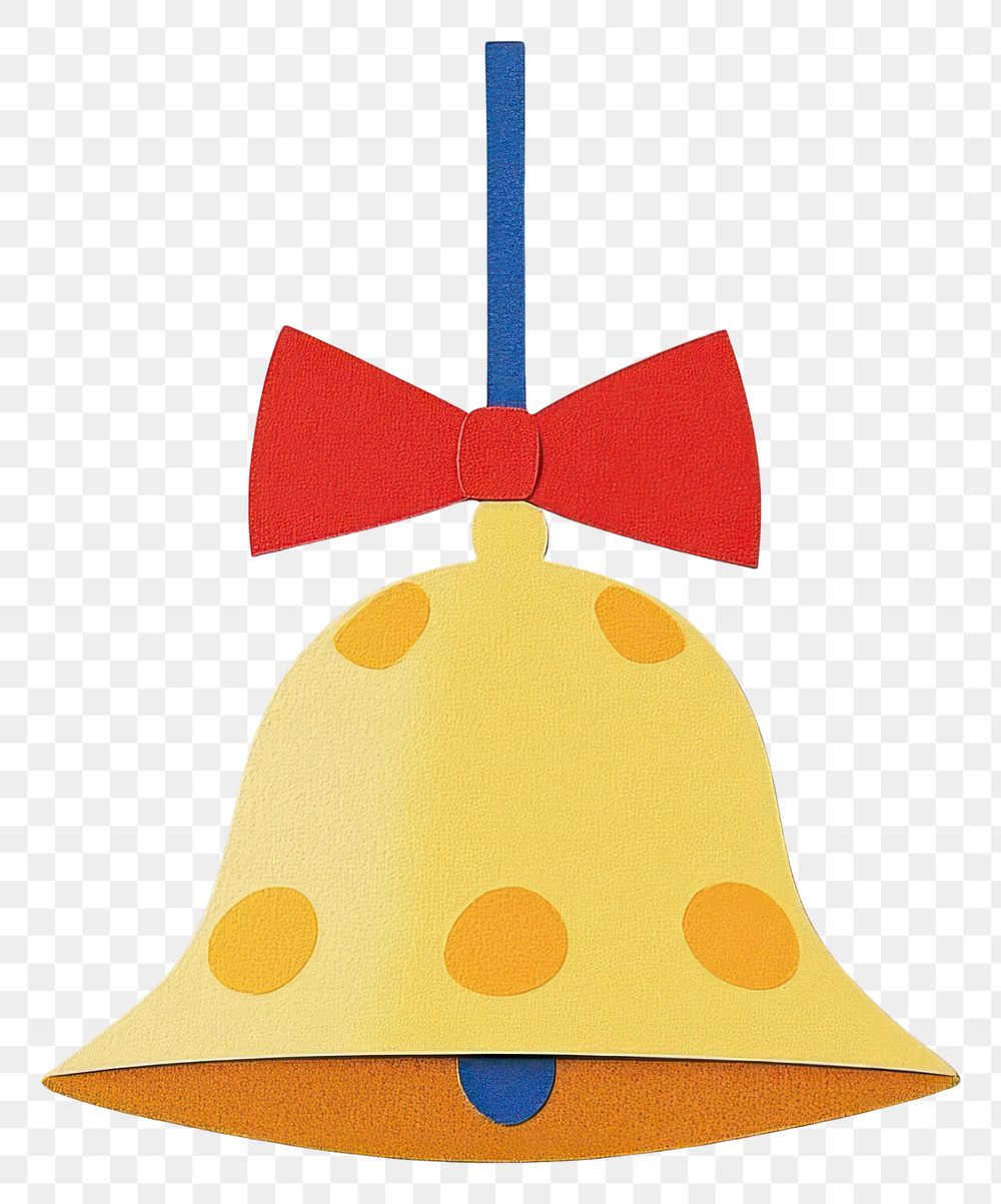 PNG Papercut christmas bell background simple bow.