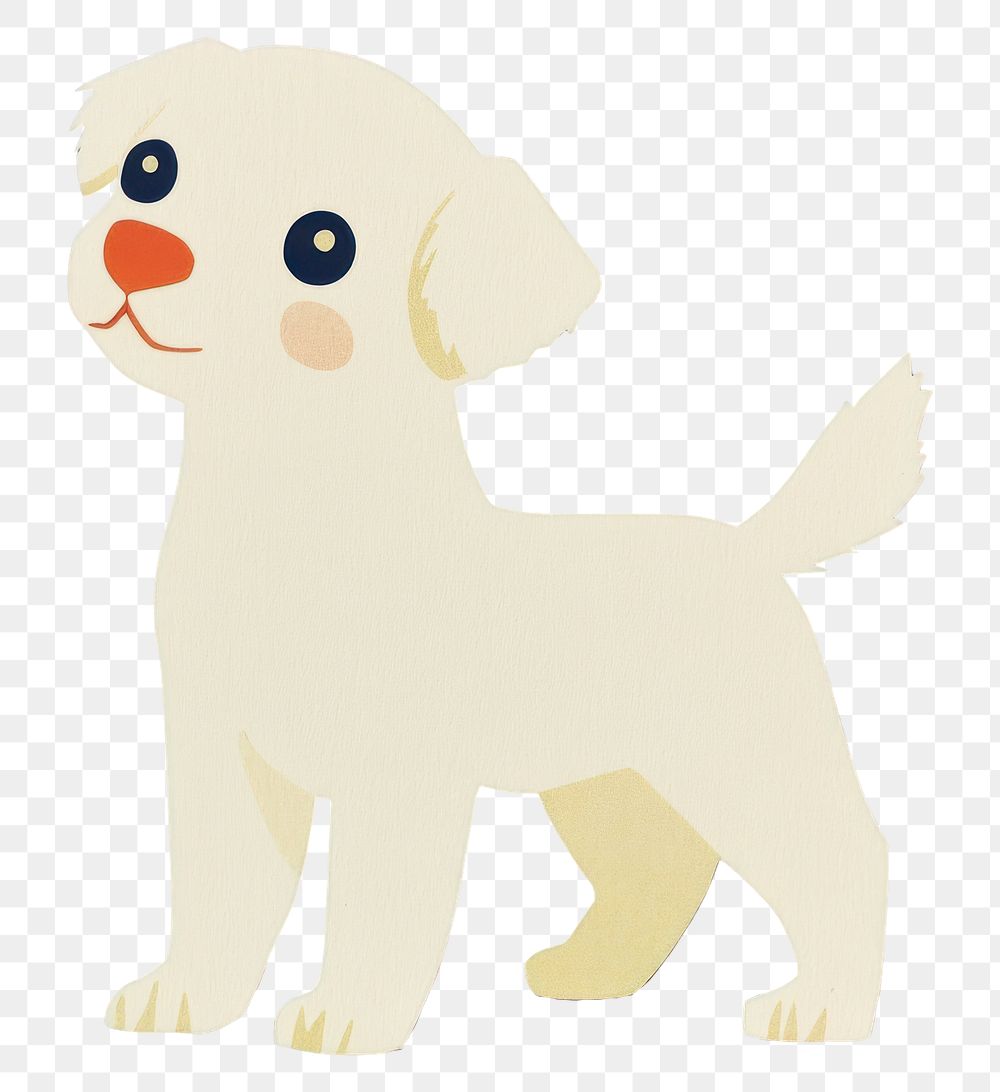 PNG Papercut white puppy background animal canine.