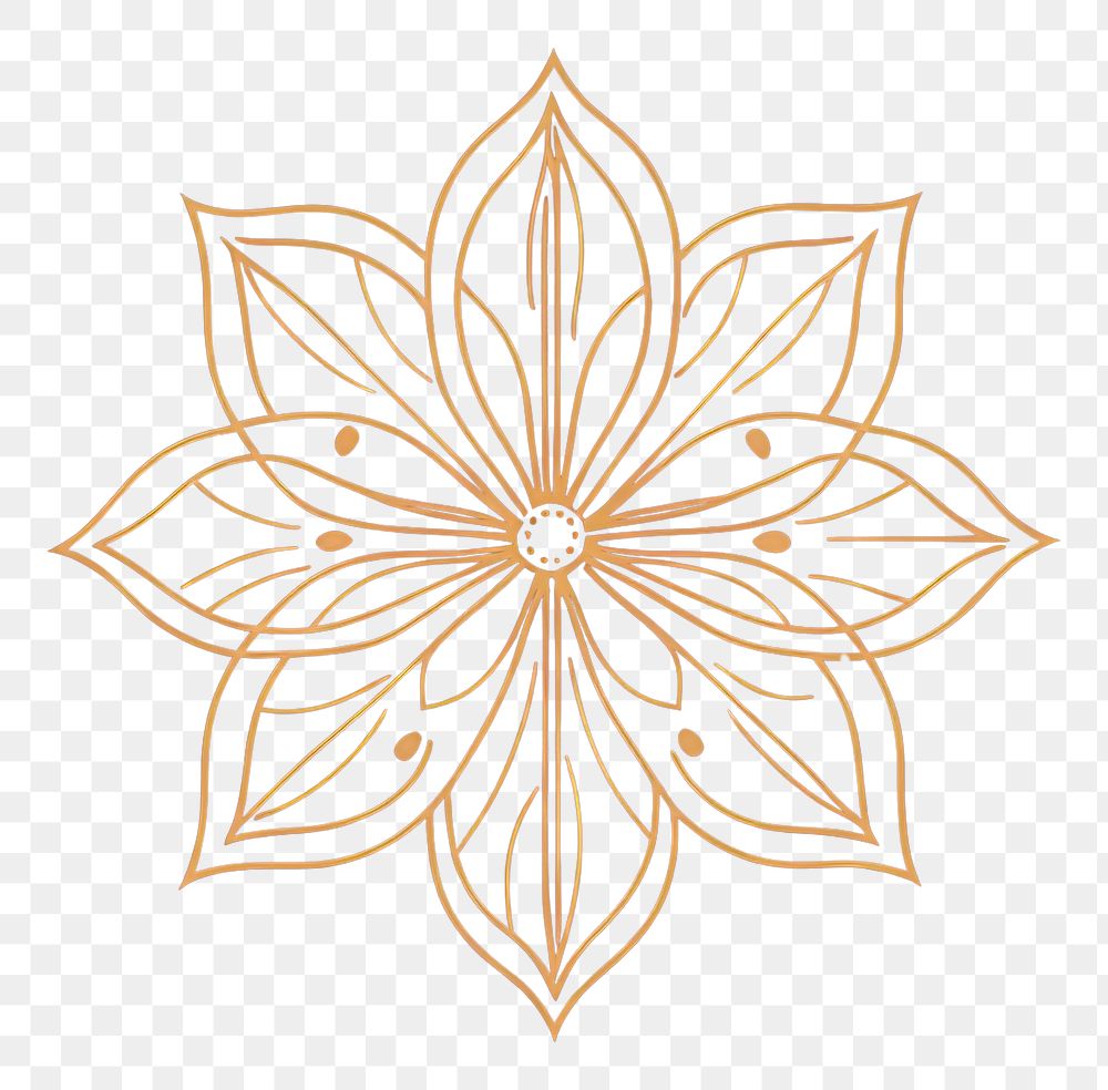 PNG Intricate flower symmetrical person design.