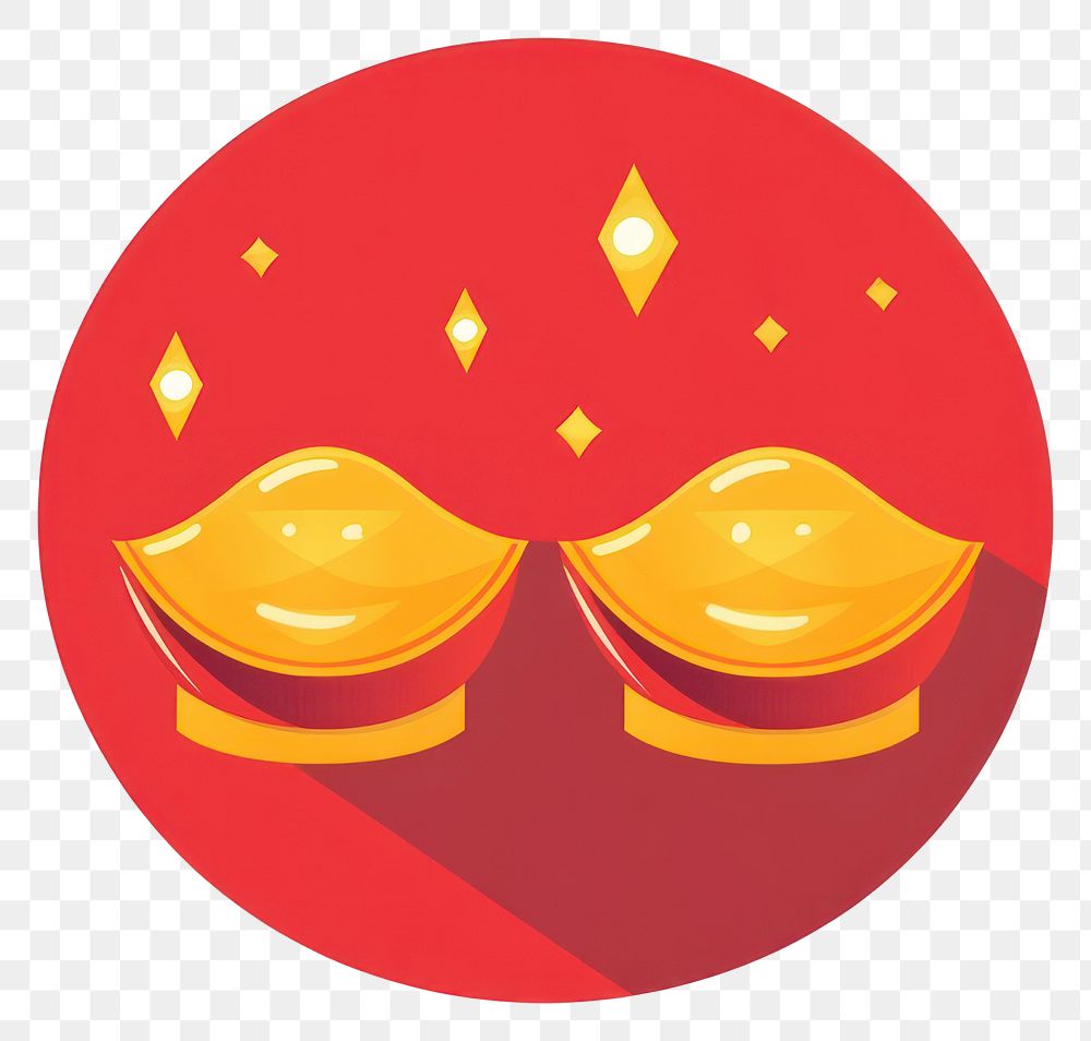 PNG Two gold ingots icon background chinese year.