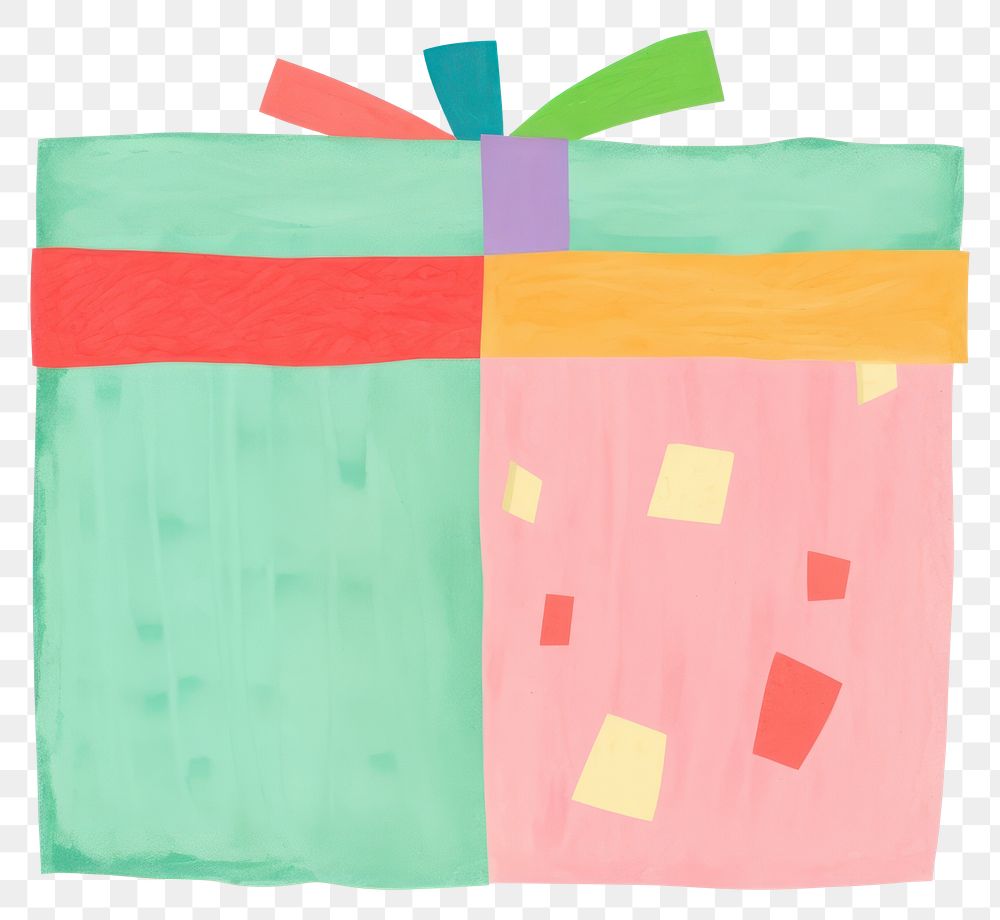 PNG Gift box illustration colorful art.