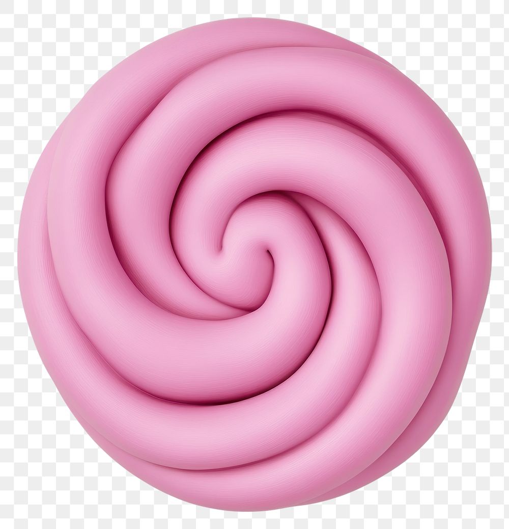 PNG Soft pink Swirl confectionery spiral sweets.