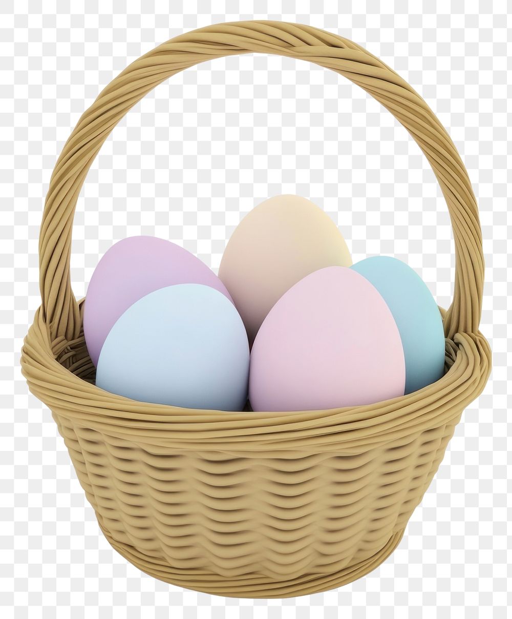 PNG Pastel color eggs in the basket easter colors pastel colors.