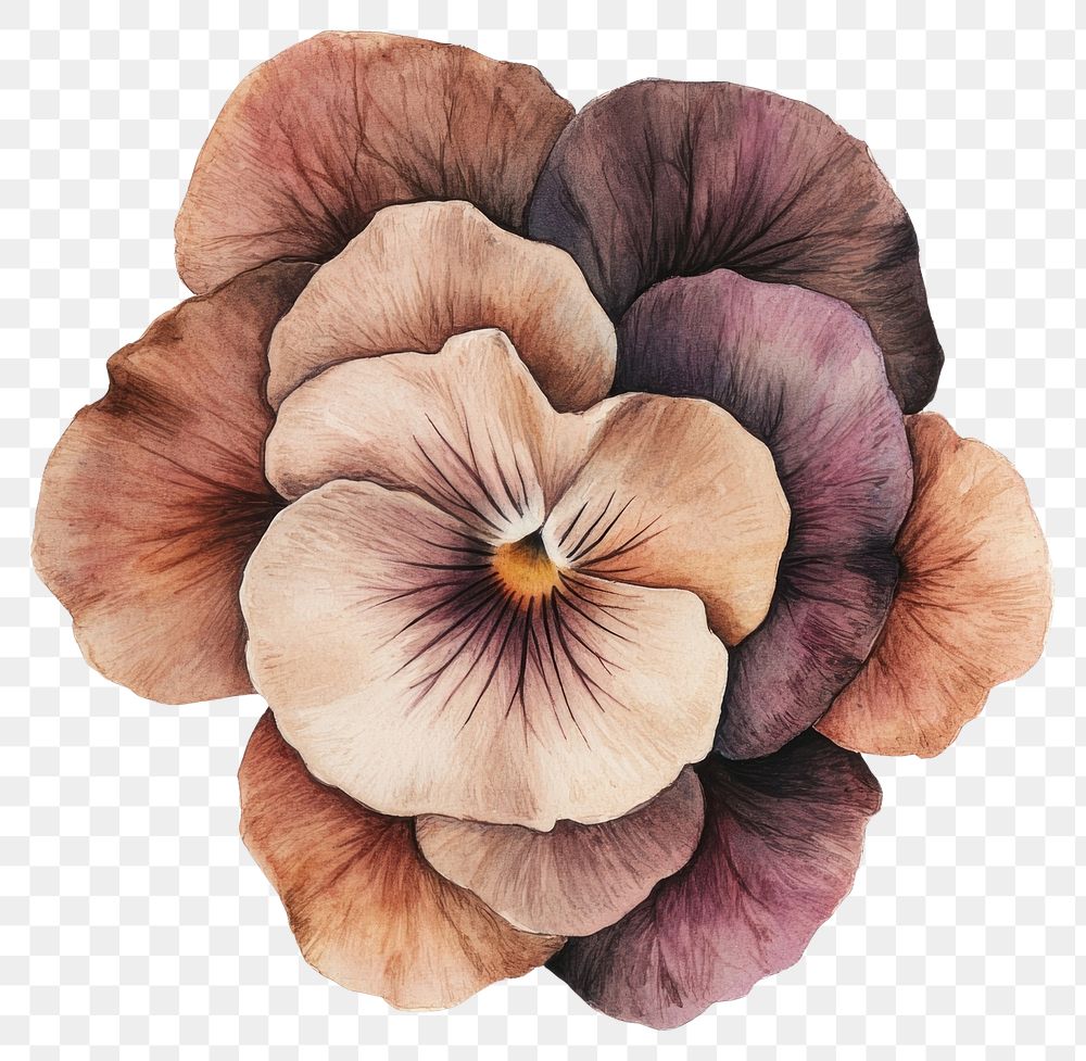 PNG Aesthetic Magic Viola flower petals art illustration.