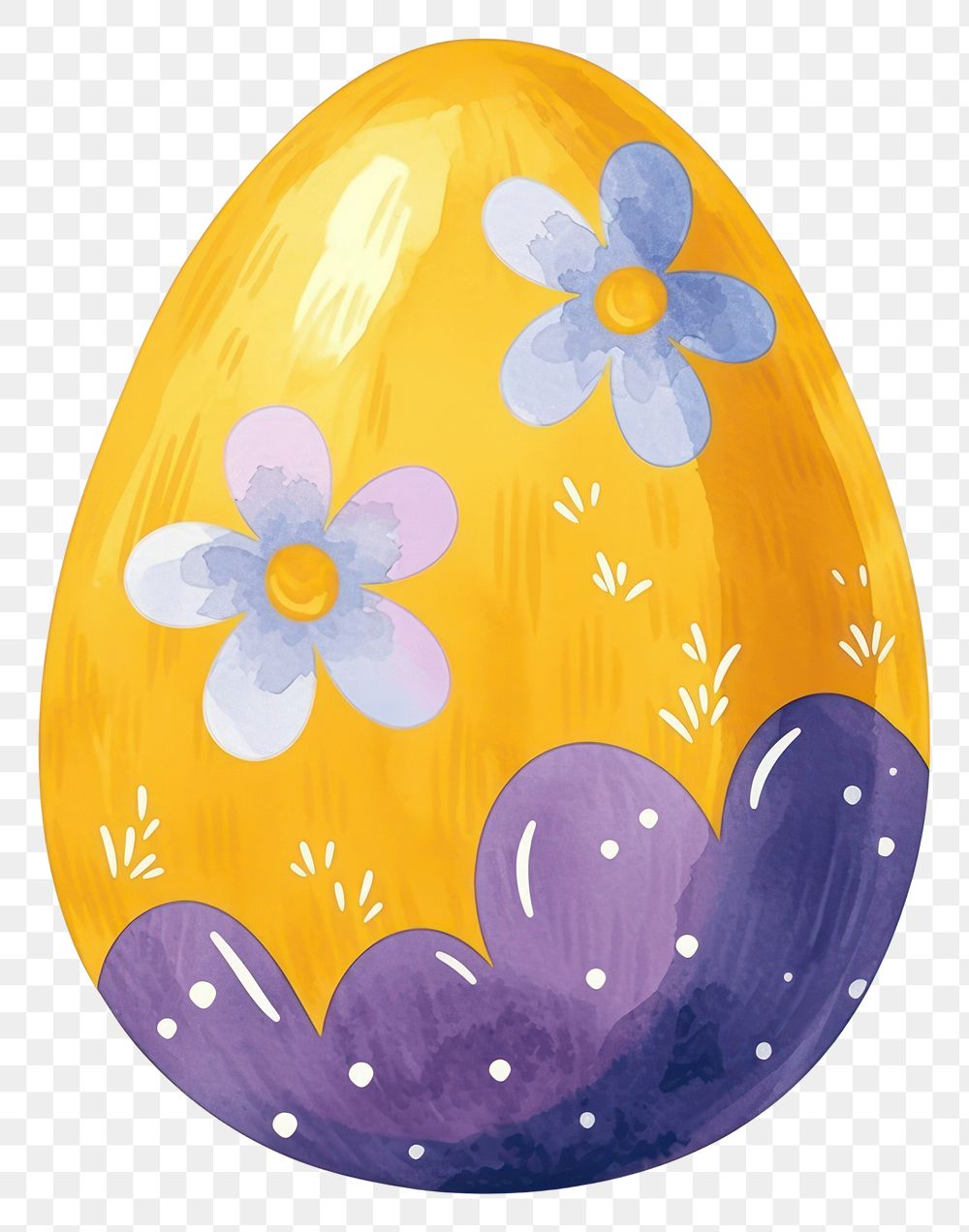 PNG Cute egg illustration yellow easter.