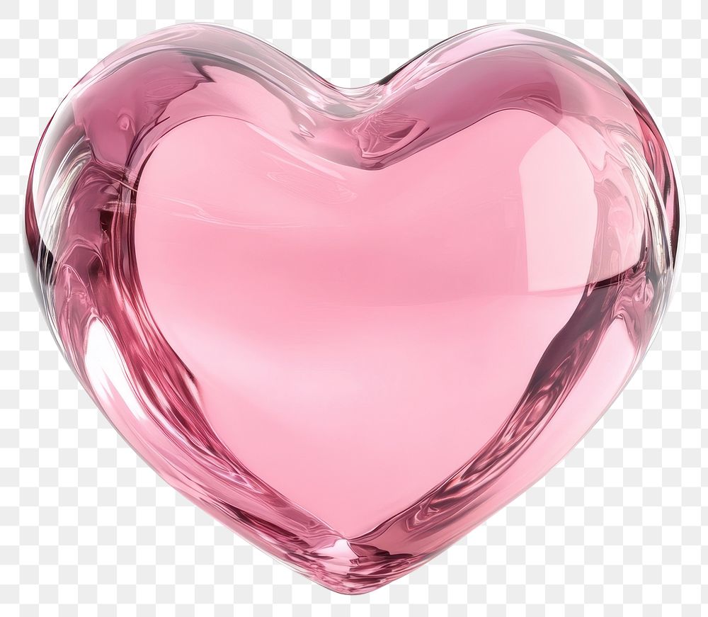 PNG Pink heart-shape transparent background symbol.