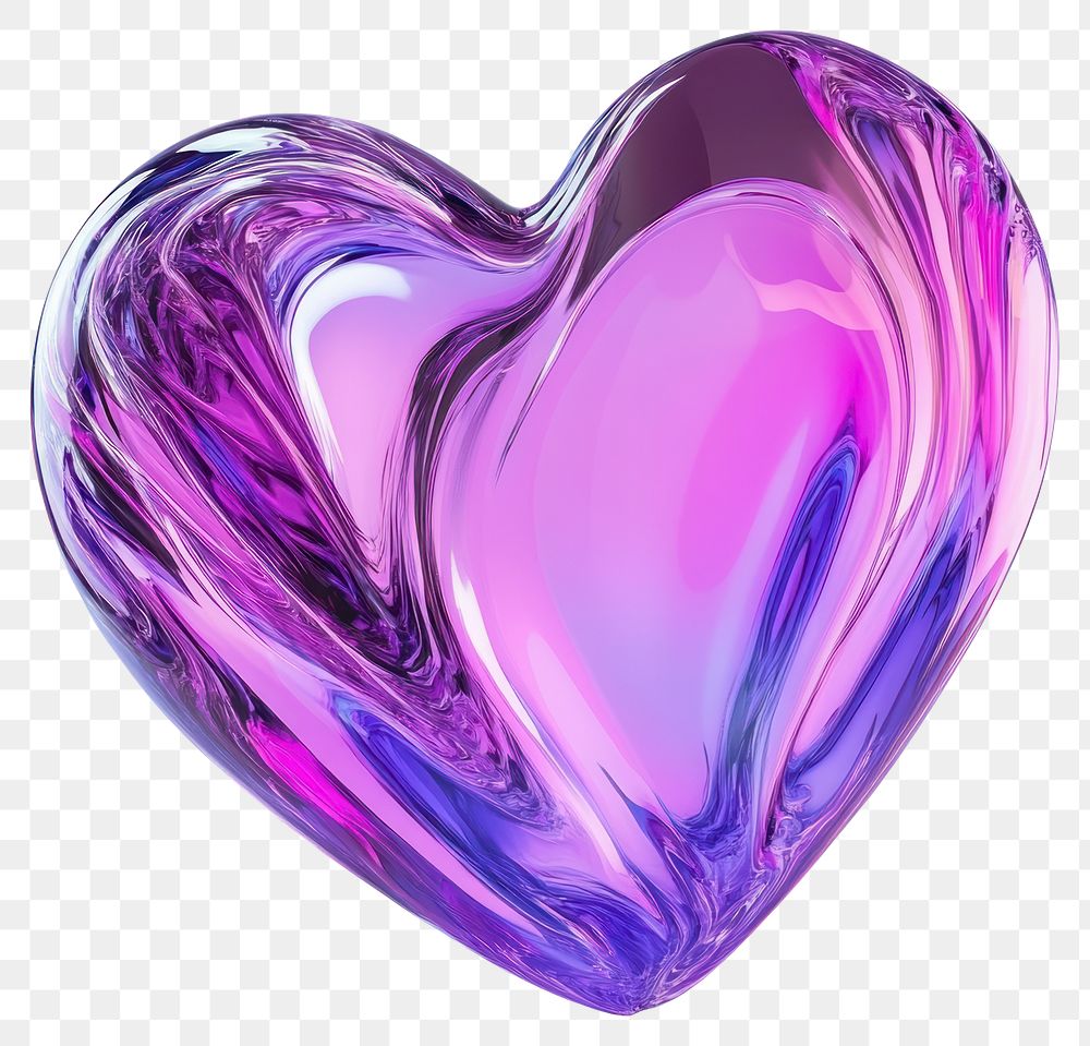 PNG Heart-shape purple transparent texture.