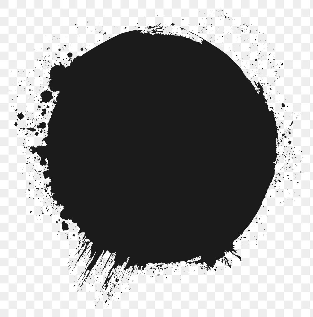 PNG Dirt brush splatter stain black.