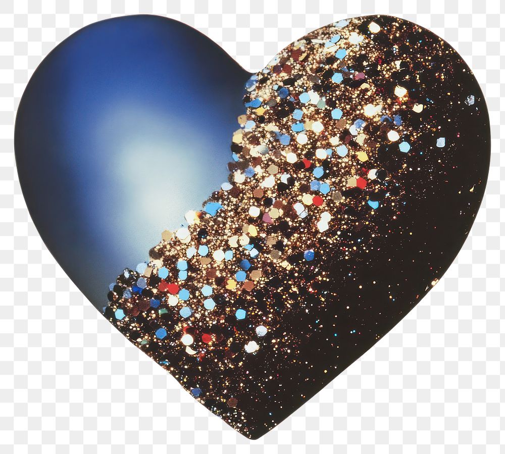 PNG Photography glitter heart illustration glittering decoration.