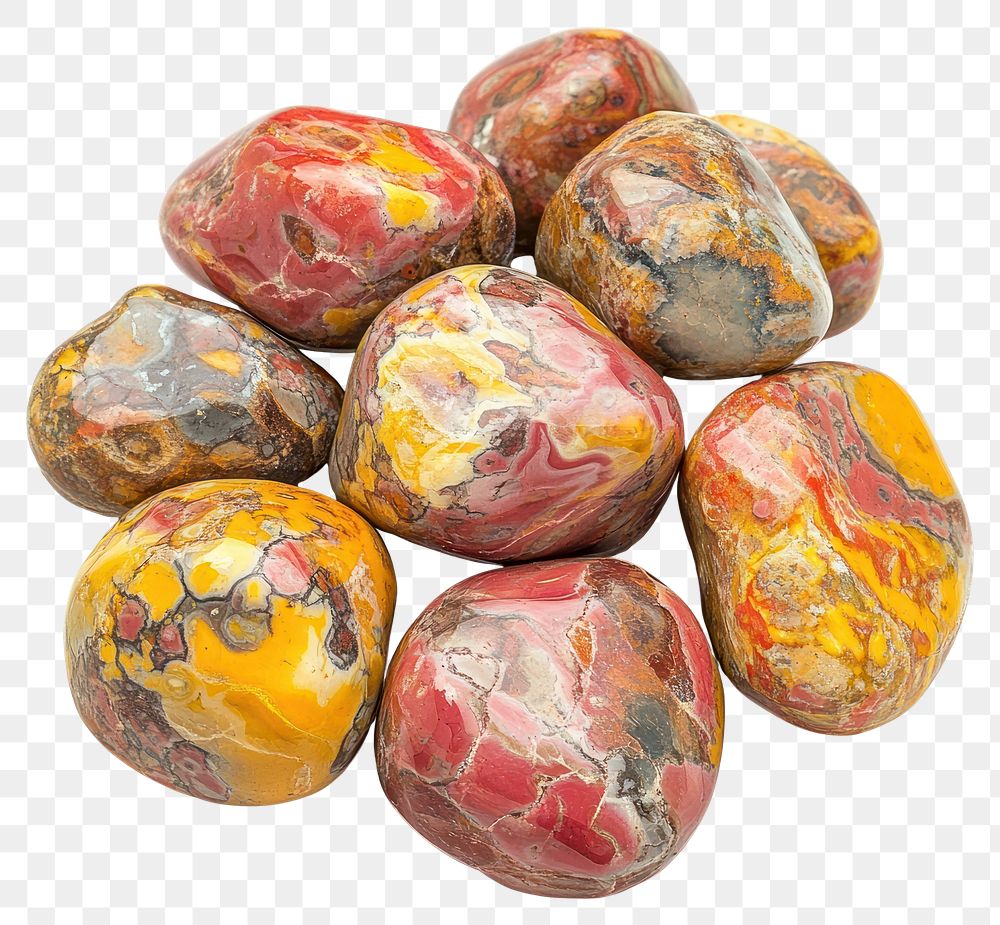 PNG Jasper Nodules gemstone colorful natural.