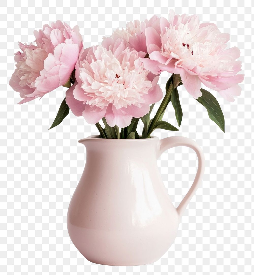 PNG Pink peonies peony elegant flowers.