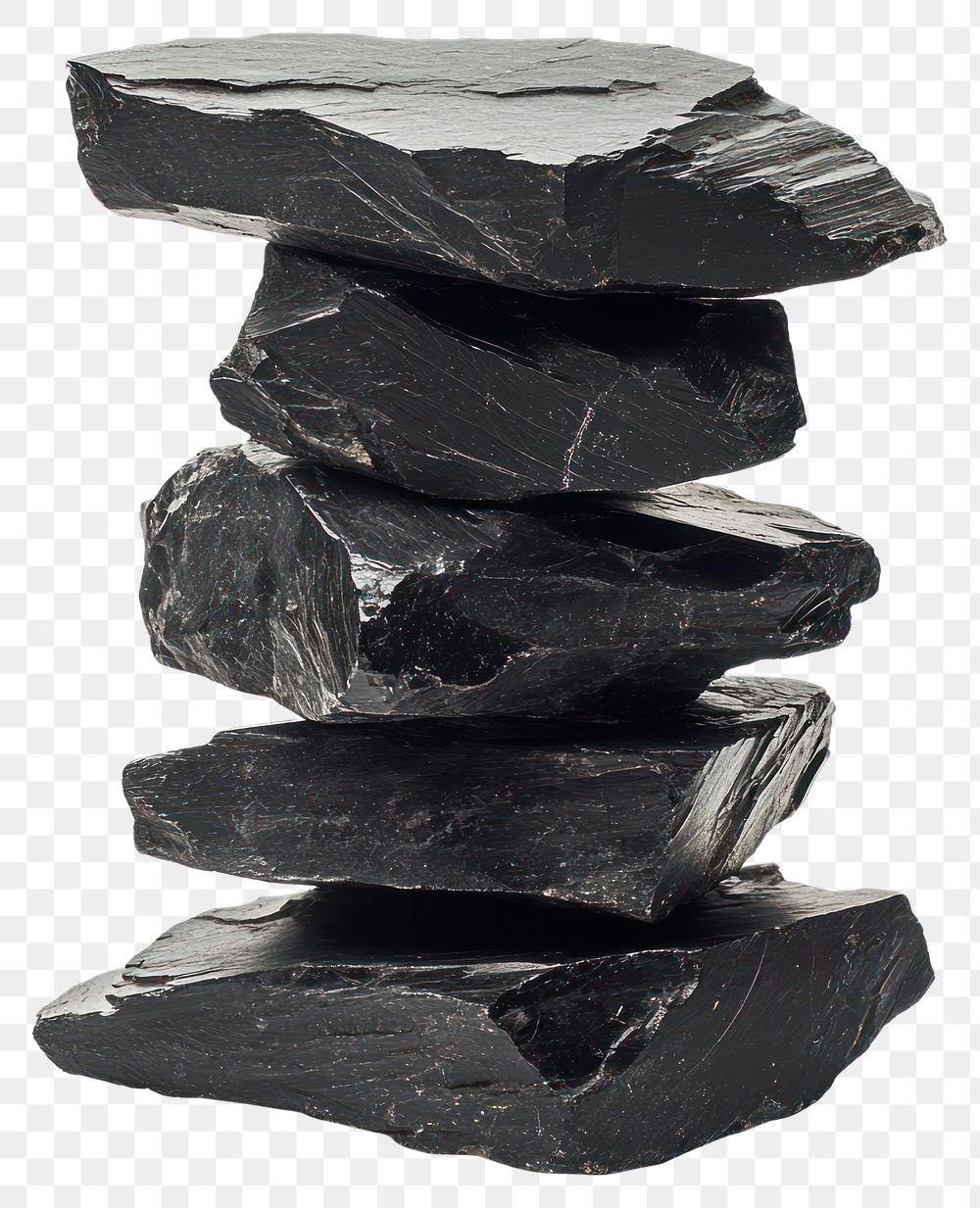 PNG Stacked Obsidian Rocks rocks natural texture.