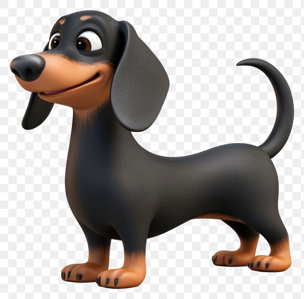 PNG Dachshund illustration dachshund character.