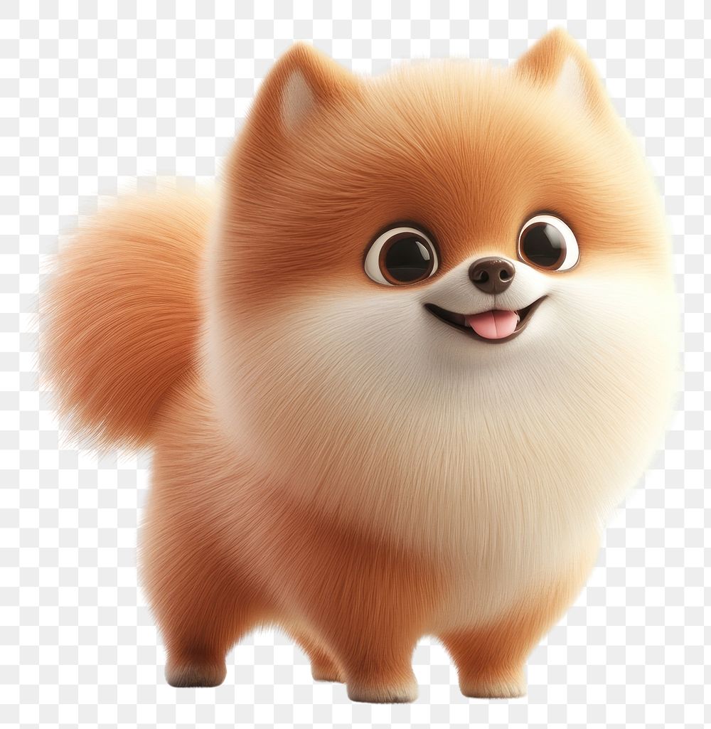 PNG Dog pomeranian cartoon pet.