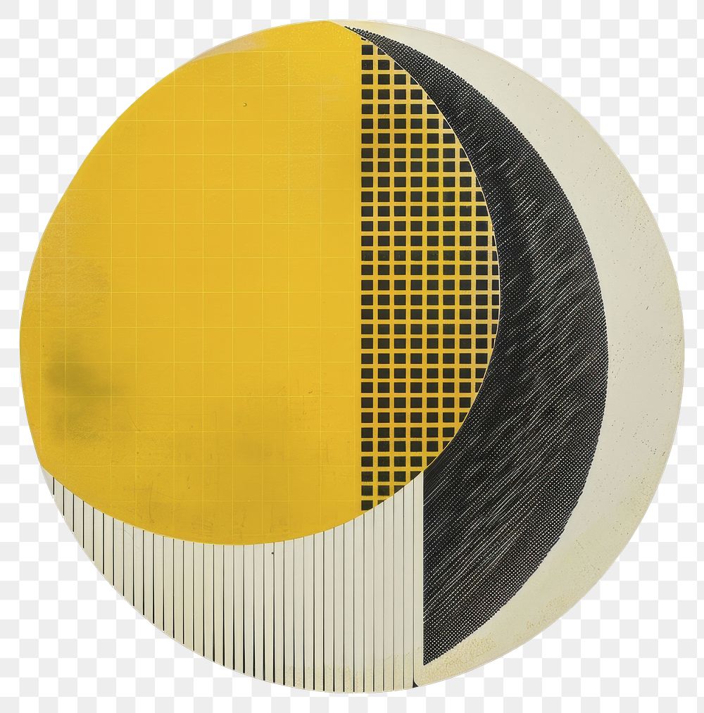 PNG Moon retro paper collage design yellow black.