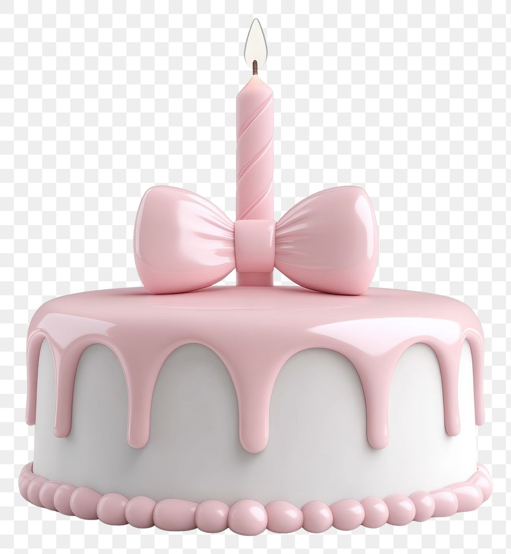 PNG 3d coquette birthday cake candle illustration dessert.