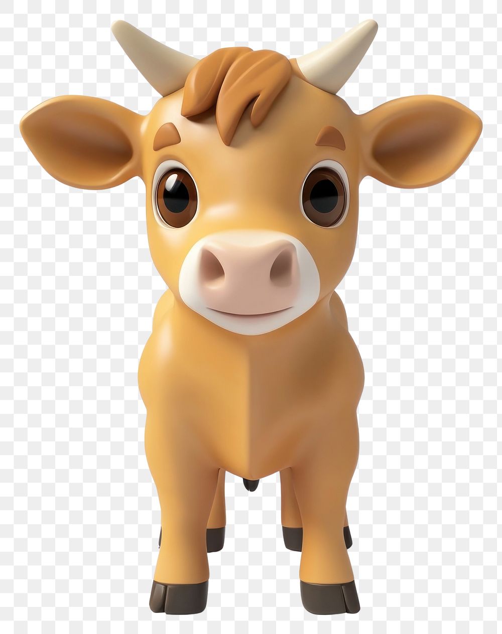 PNG Baby cute cow illustration cartoon animal.